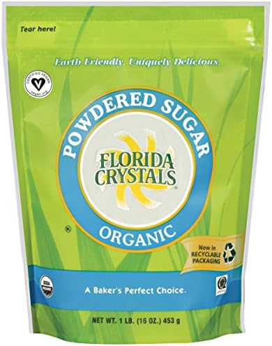 Florida Crystals Organic Powdered Sugar, 16 Ounce (Pack of 6)