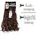Clip in Hair Extensions 8 PCS 18 Clips 145G Thick Straight Curly Full Head Real Natural Synthetic Fibre Hairpiece 60 colors for Women Lady Girls(17 inch,medium brown-curly)