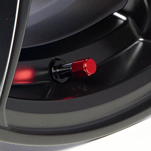 Circuit Performance VC5 Series Red Aluminum Valve Stem Caps (8 Pieces)