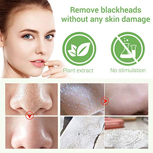 Blackhead Remover, BREYLEE Tea Tree Oil Blackhead Mask Blackhead Removal Strips Face Strips Pore Strips Peeling Mask (17mL, 0.6 fl oz) (With 100 Pcs Strip Paper)