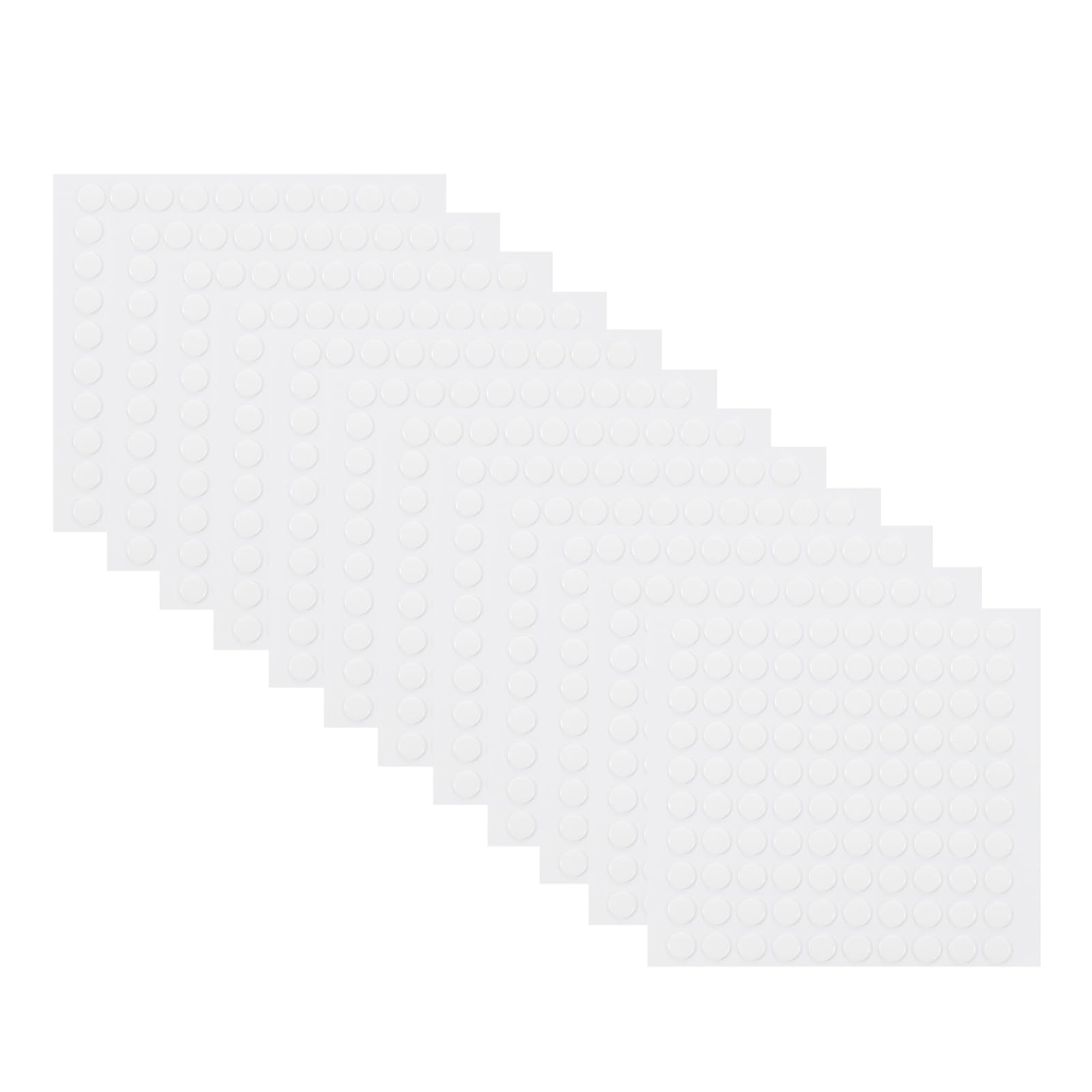 PATIKIL Double Sided Sticky Dot 6mm / 0.24 Inch, 1200 Pcs in 12 Sheet Removable Clear Sticky Tack Round Putty for Balloon, Crafts, Art Festival Decoration