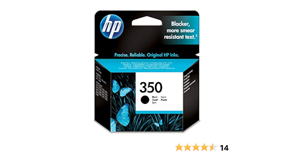 HP Cartucho Negro de inyección de Tinta HP 350 350 Inkjet Print Cartridges,  15 a 30° C, 116 x 36 x 115 mm : Amazon.es: Informática