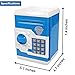 Money Bank,Samate Cartoon Electronic ATM Password Piggy Banks New Great Gift Toy for Children Kids Can Auto Scroll Paper Money for Children Fun Toy (Blue)