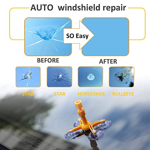 Clearshield DIY Windshield Repair Kit - Auto Glass Rock Chip Repair Kit for Star Horseshoe Bull's Eye Chips or Cracks - No Need to Replace The Whole Windshield - with Instructions (2 Pack) - Thumbnail 4