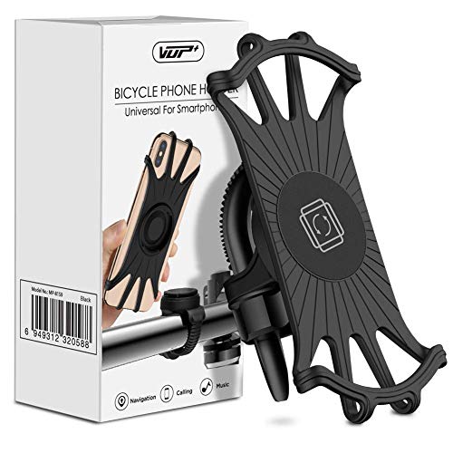 Bike Phone Mount,VUP [Detachable] Silicone Phone Stand for Bicycle,360° Rotation,Face & Touch ID,Universal Motorcycle Phone Mount for iPhone XS MAX/XR/X/8P/7/7P,Galaxy S10/S9/S8,Google Pixel,Nubia,LG - Thumbnail 6