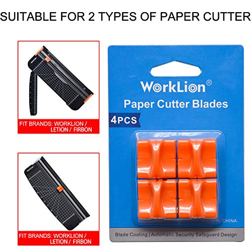 WORKLION Paper Trimmer Replacement Blades with Automatic Security