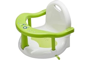 DAOLUAN Foldable Baby Bathtub Seat, Non Slip Baby Bath Chair, Baby Bath Seat Bathtub Chair for Baby Sitting Up, Cute Shape Surround Baby Bathtub Seat with Suction Cups for Baby 6-18 Months (Green)