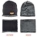 HINDAWI Womens Beanie Winter Hat Scarf Set Slouchy Warm Snow Knit Skull Cap Black