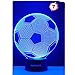 WANTASTE 3D Soccer Decor Lamp Gifts for Boys Girls Room, Night Light Toys with Remote, 7 Colors Changing Bedside Nightlight for Kids Baby