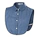 ANZERMIX Women's Detachable Fake Collars Half Shirt Blouse Pack of 3 (Round Collar)