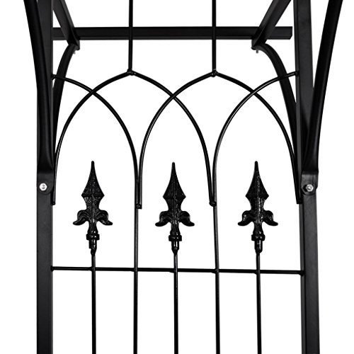 Unfade Memory Garden Arch Metal Arches Trellises Arbours Pergolas Arbor Arbour Archway with Graceful Curve for Patio Terrace Lawn Backyard Wedding