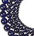LK-CRAFTS Natural Lapis Lazuli Gemstone Round Loose Beads for Jewelry Making Findings/Accessories 1 Strand 15.5 inches - 8mm