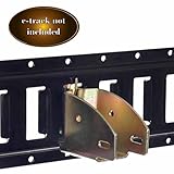 E-Track Wood Beam End Socket Shelf Bracket w/ E Track Spring Fitting, Truck, Trailer, Van, RV, Cargo Tie-Down Systems, ETrack Tiedown for Custom Load Bar, Handmade Cabinet, Shelves