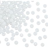 DICOSMETIC 300Pcs Natural Stone Beads Opalite Round Beads 6mm Opal Gemstone Round Bead Loose Stone Bead for Earrings Bracelets Jewelry Making, Hole: 1mm