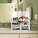 Sorbus® Acrylic Cosmetics Makeup Organizer Storage Case Holder Display with Slanted Front Open Lid-Cosmetic Storage for Makeup, Brushes, Perfumes, Skincare (Style 2 - Slanted Lid with 4 Drawers)
