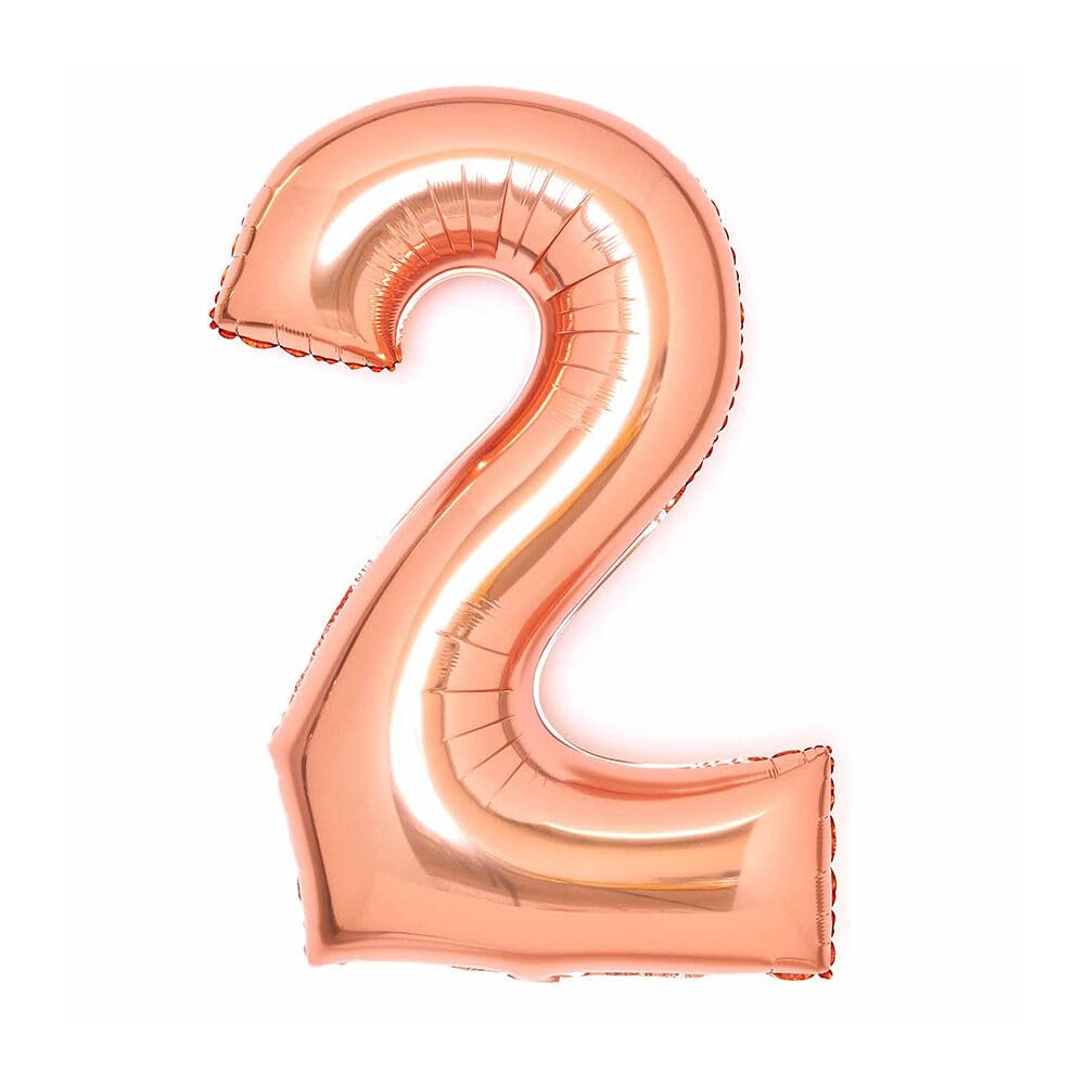 Amscan 9913085 Large Number Rose Gold 2