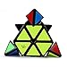 D-FantiX Qiyi Pyramid Cube, 3x3 Pyramid Speed Cube Triangle Cube Puzzle Black