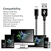 CHHHX Charger Cable Nylon Braided Fast Charger USB Syncing Charging Cable 4Pack 3FT 6FT 6FT 10FT Compatible Phone 6s 6s Plus 7 7 Plus 8 8Plus X (Black&White)