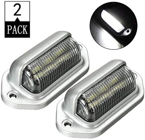 Led License Plate Light, License Plate Lamp Light, 12V-24V 6 SMD LED License Plate Tag Light Compatible Truck SUV Trailer Van, Step Courtesy Lights, Dome/Cargo Lights or Under Hood Light