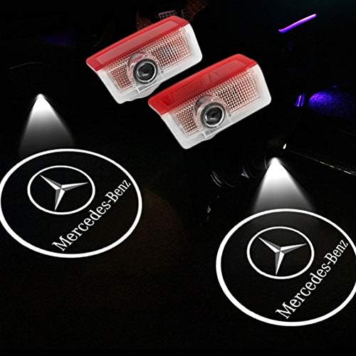 KRADA Car Door Logo Light LED Projector Ghost Shadow Welcome Lights for Mercedes Benz Emblem Courtesy Step Lights Kit Replacement (2 Pack)