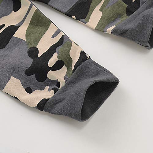 2 Stks/Partij Baby Peuter Jongen Mode Herfst Pak Katoenen Kleding Camouflage Print Capuchon Lange Mouwen Top & Broek… - Image 7