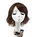 rabbitgoo Halloween Short Curly Hair Wigs 11 inches with Flat Bangs for Women