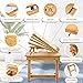 Laptop Desk, NNEWVANTE Bamboo Laptop Table Adjustable Lap Tray Large Size Bed Serving Tray Breakfast Table Foldable Notebook Computer Desk Great Heat Dissipation [2 USB Fans] Right-Left Hand Designthumb 4