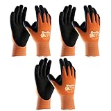 3 Pack MaxiFlexÂ® UltimateTM Hi-Vis Orange Work Gloves 34-8014 Sizes Small-X-Large (Large)