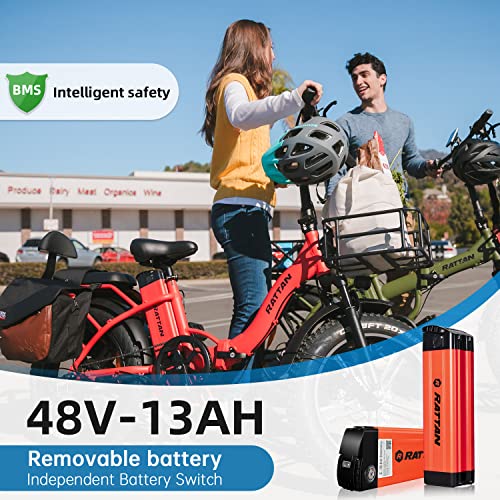 Rattan 750W LM/LF Pro Electric Bike for Adults 20" x 4.0 Fat Tire