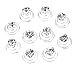 Premium Quality Set of 10pcs Beautiful Silver Coloured Iron Spirals Hair Pins/Slides/Twists/Coils/Curlies/Wedding Brides Hairstyles Decorations With Clear Rhinestones Crystals Gemstones By VAGA®