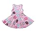 MOLYHUA Little Girls Dress Pink, Toddler Girls Doughnut Print Skirt Sleeveless Summer Dress (100(3T), Pink Dress)