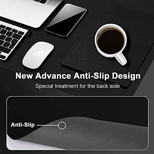 AntiSlip Desk Pad Protector, 31.5" x 15.7" Waterproof PU Leather Desk