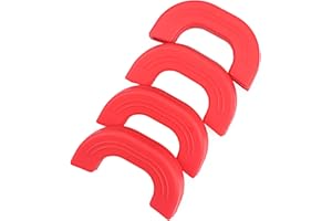 DOERDO 4Pcs Silicone Pot Holders Heat Resistant Pot Handle Cover Non- Slip Pot Sleeves for Woks Soup Pot, Red