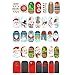 Naimo 5 Pack Christmas False Nail Art Sticker Wrap Nail Stickers Decals Nail Stickers Decorations Tips