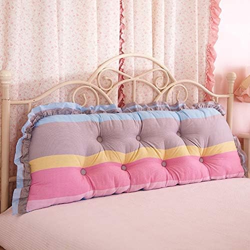 Wgang Korean Version of Cotton Headboard Large Cushion Soft Bag Removable Wash Bed Cotton Large Back Sofa Long Pillow Bed Back (Color : G, Size : 120cm)