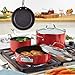 Circulon Genesis Nonstick Wok/Stir Fry Pan/Wok Pan with Lid - 12 Inch, Red
