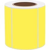 STARLIBOO 3x2 inch Color Direct Thermal Label Stickers for Shipping, Barcode, Address, Compatible with Rollo Label Printer & Zebra Desktop Printers (Yellow)