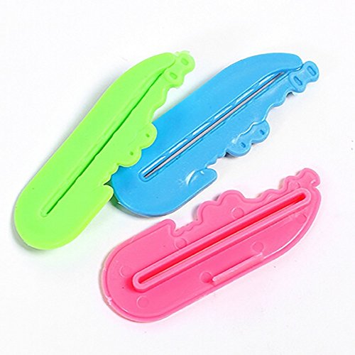 Saying 3-Pack Creative Crocodile-Shaped Toothpaste Squeezer Tooth Paste Cleanser Extruder Paint Tube Wringer for Artist, Hair Salon, Painter, Random Colors - Thumbnail 4