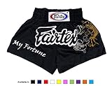 Fairtex Muay Thai Boxing Shorts BS0639 My Fortune Black with Koi Carp Embroidary Size L