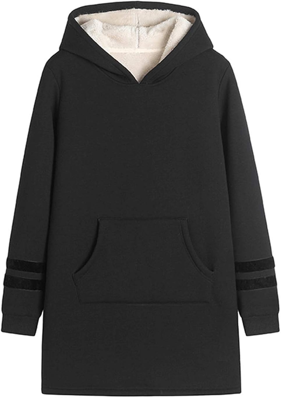 fleece lined pullover sweatshirt women's