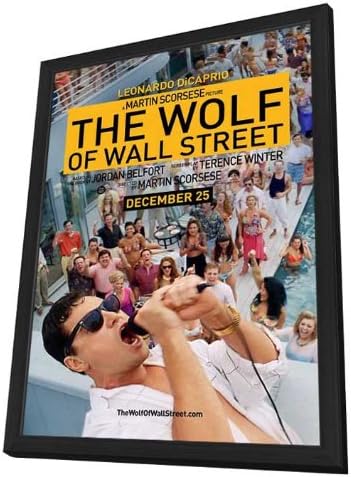 The Wolf of Wall Street (2013) 27 x 40 Movie Poster - Style A - in Deluxe Wood Frame