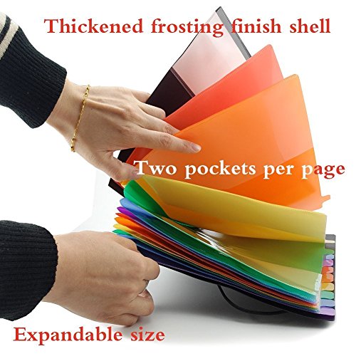 UBaymax Expanding Project Sorter File Divider,Accordion File Folder Document Organizer, A4 Paper and Letter Size 13 Pockets Multicolour - Thumbnail 2