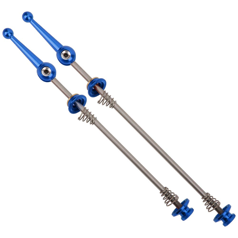 Pwshymi Folding Wheel Group Locking Lever Quick Release Skewers Bicycle Quick Release Skewers Wheel Hub Front and Rear Skewers,for Mountain Bike(Blue) Sportinggoods