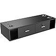 OmySalon Wall Mount Styling Station for Hair Stylist,Beauty Barber Spa Equipment,Salon Cabinet Station with Locking Drawers,Bathroom Dresser with 5 Hair Dryer Holders, Black