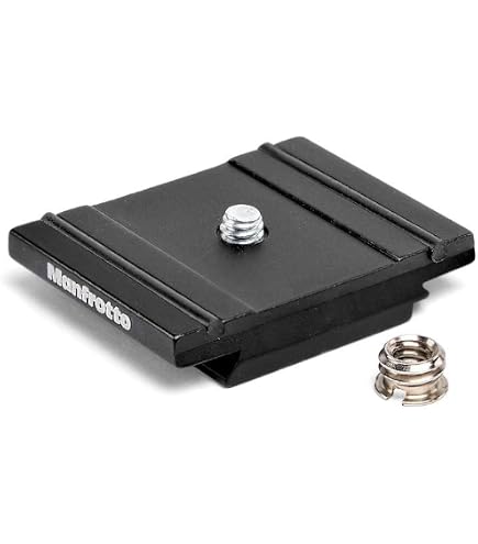 Manfrotto 200USS Piastra Universale Anti-rotazione Per Spotting Scope - Alluminio Anodizzato - Attacco Rapido RC2