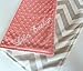 Personalize Double Minky Baby Blanket - Gray Chevron Minky Front, You Choose SOLID COLOR minky
