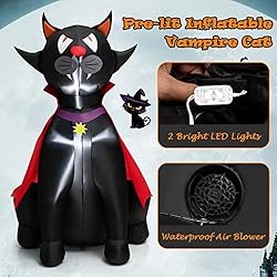 Tangkula 4.7 FT Halloween Inflatable Vampire Black