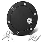 Ford F150 11th Gen Lobo Fuel Gas Tank Door with Lock & Keys (Black Coated)