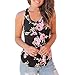 Clearance! Women T-shirt, ZOMUSA Sleeveless Floral Crop Vest Tank Top Cami Blouse (L, Black)