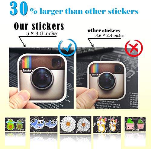 200 PCS Random Stickers Pack (50-500Pcs/Pack), Colorful Waterproof Stickers for Flask, Laptop, Phone, Water Bottle, Cute Aesthetic Vinyl Stickers
